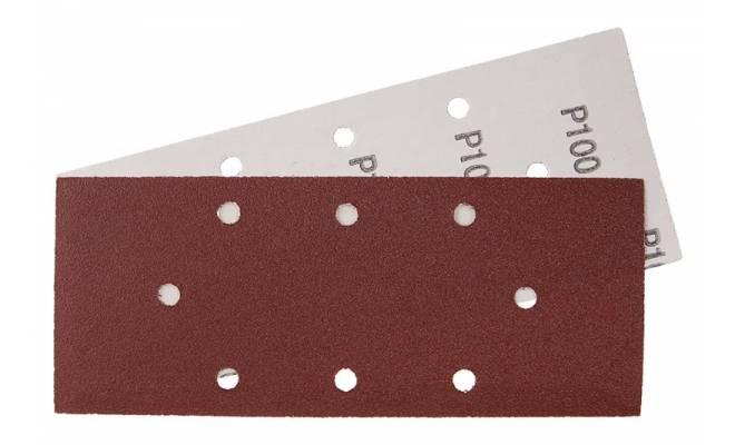 Brúsny papier 93x230mm, P100, 8 otvorov, 5ks !OBJ! 
