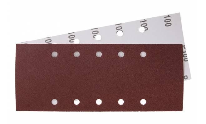 Brúsny papier 115x280mm, P100, 10 otvorov, 5ks !OBJ! 