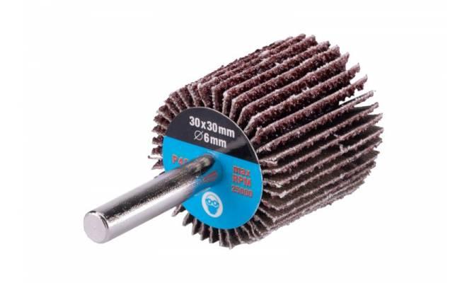 Brusný lamelový kotúč 30 x 30 x 6mm, P40 na stopke