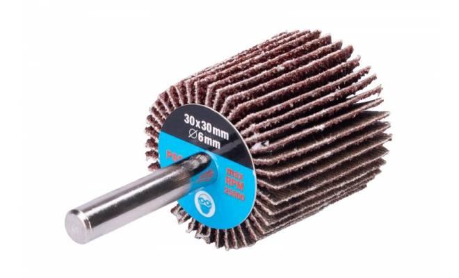 Brusný lamelový kotúč 30 x 30 x 6mm, P60 na stopke
