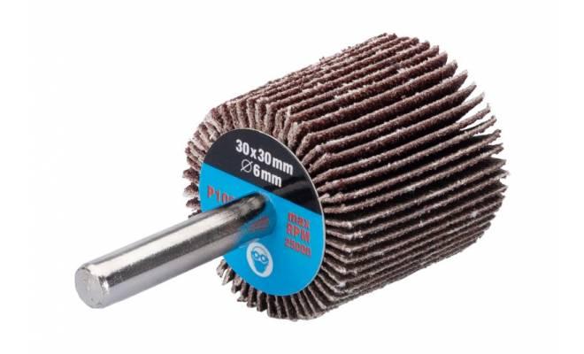 Brusný lamelový kotúč 30 x 30 x 6mm, P100 na stopke