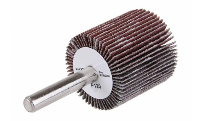 Brusný lamelový kotúč 30 x 30 x 6mm, P120 na stopke