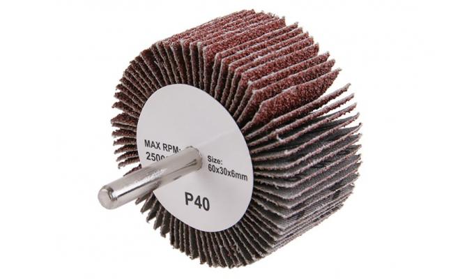 Brusný lamelový kotúč 60 x 30 x 6mm, P40 na stopke