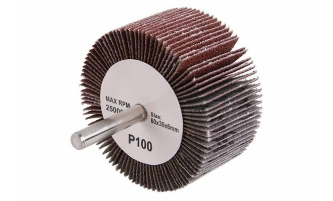 Brusný lamelový kotúč 60 x 30 x 6mm, P100 na stopke