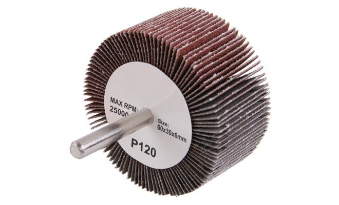 Brusný lamelový kotúč 60 x 30 x 6mm, P120 na stopke