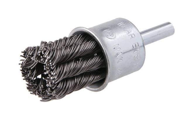 Rotačná kefa koncová, copy, Ø22 mm so stopkou FESTA