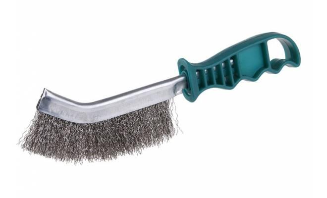 Nerezová kefa vlnitá, plastová rúčka, 270 mm