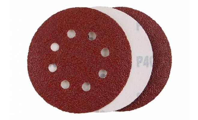 Brúsny papier so suchým zipsom, 125mm, P40, 8 otvorov, 3ks 