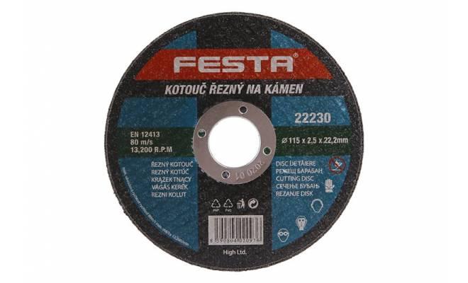 Kotúč rezný kameň 115x2.5x22.2 FESTA
