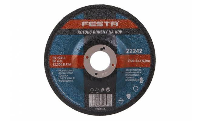 Kotúč brúsny kov 125x6.4x22.2 FESTA