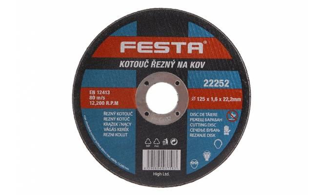 Kotúč rezný na kov 125x1.6x22.2 FESTA 