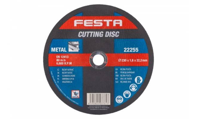 Kotúč rezný na kov 230x1.6x22.2 FESTA 