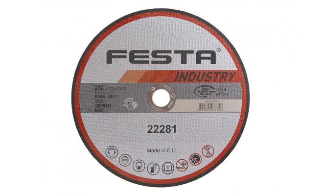 Kotúč rezný na kov a nerez 230x2.5x22.2 FESTA INDUSTRY 
