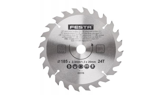 Kotúč pílový na drevo TCT 185mm /2,3/20/24z SK plátky