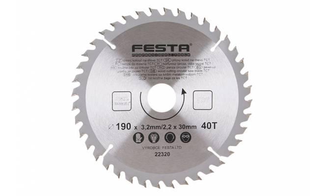 Pílový kotúč do dreva TCT 190mm / 3.2 / 30/40 