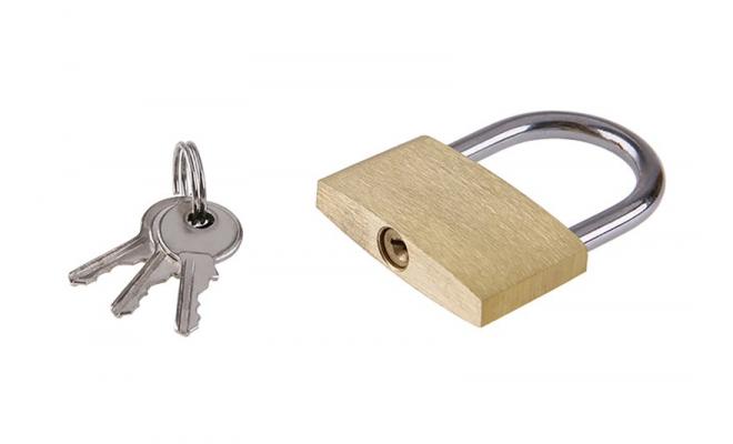Závesný zámok 40mm mosadz