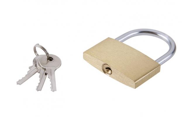 Závesný zámok 50mm mosadz