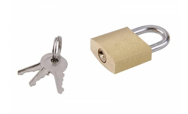 Visiaci zámok 25mm mosadz zosilnený