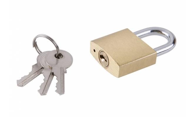 Visiaci zámok 30mm mosadz zosilnený