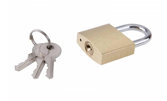 Visiaci zámok 35mm mosadz zosilnený