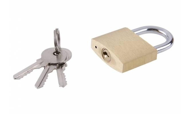 Visiaci zámok 40mm mosadz zosilnený