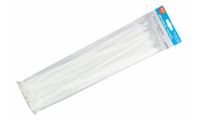 Sťahovacie pásky 400x7.6mm 50ks biela 