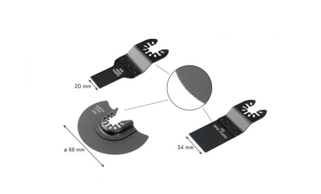 Sada nástrojov pre oscilačnú brúsku HCS, 3ks