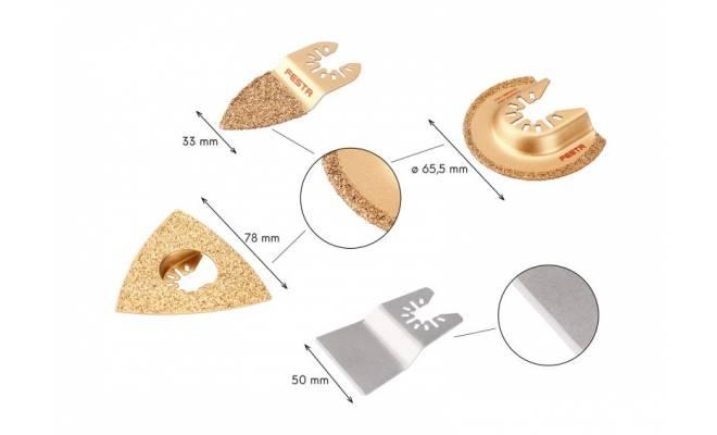 Sada nástrojov pre oscilačnú brúsku 4ks FESTA