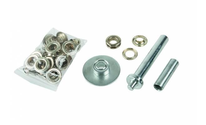 Aplikator ôk na plachty, vč. 25 ks ôk o rozmere Ø12 / Ø23 mm