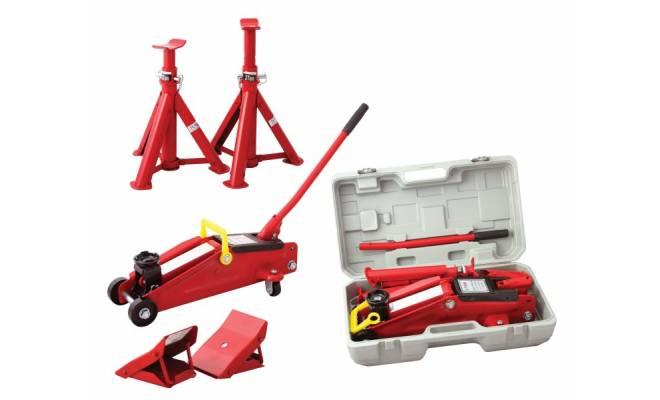 Sada zdvihák poj.2t + podpery2t + kliny,kufor