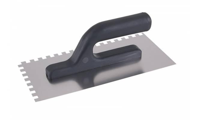 Hladítko nerezové zubové 8x8mm 270x125mm plastová rúčka 