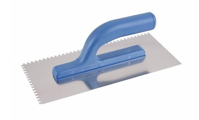 Hladítko nerezové zubové 4x4mm 280x130mm plastová rúčka FESTA