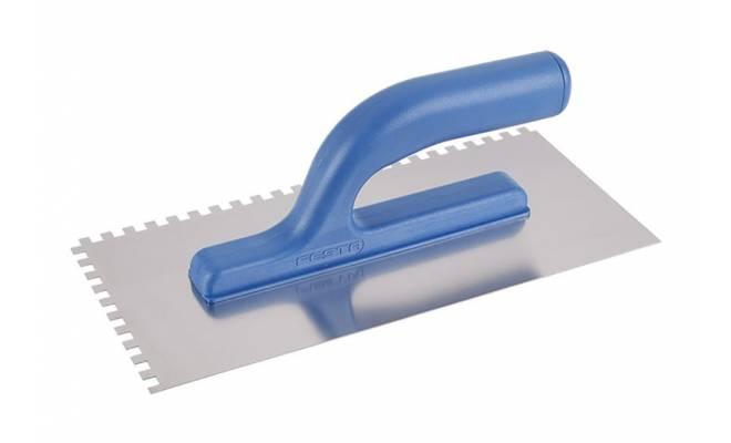 Hladítko nerezové zubové 6x6mm 280x130mm plastová rúčka FESTA