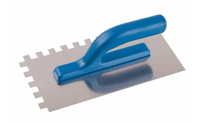 Hladítko nerezové zubové 12x12mm  280x130mm plastová rúčka FESTA