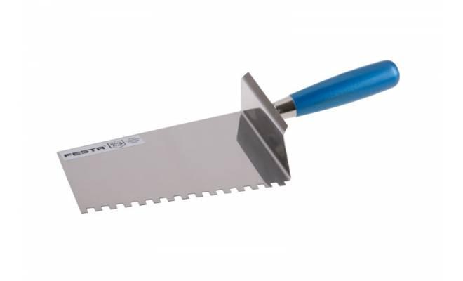 Murárska lyžica, nerezová kelňa 180 mm e6 s hranou na Ytong s drevenou rúčkou FESTA  