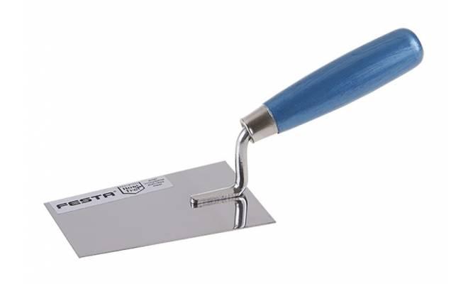 Murárska lyžica, nerezová kelňa 120x78mm s drevenou rúčkou FESTA 