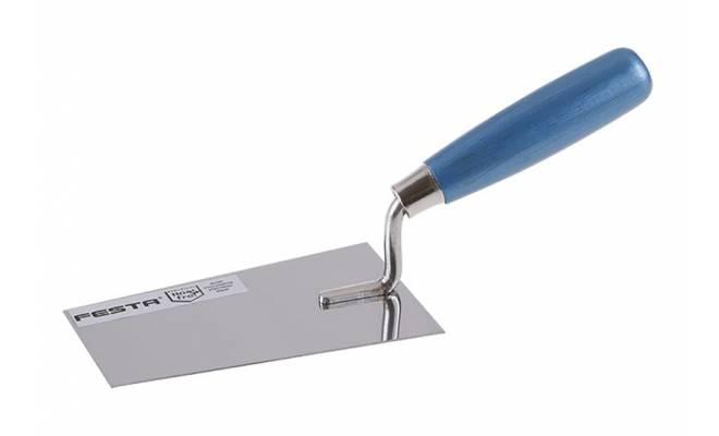 Murárska lyžica, nerezová kelňa 140x82mm s drevenou rúčkou FESTA 