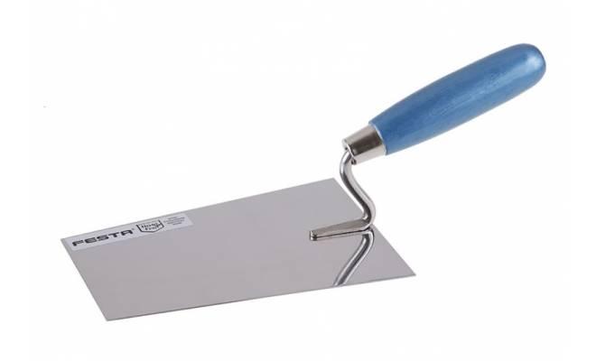 Murárska lyžica, nerezová kelňa 180x120mm s drevenou rúčkou FESTA 
