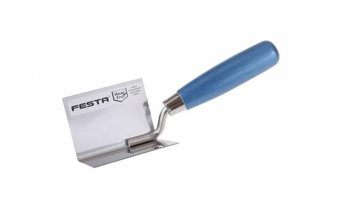 Murárska kútová lyžica nerezová 80x60x60mm s drevenou rúčkou FESTA 