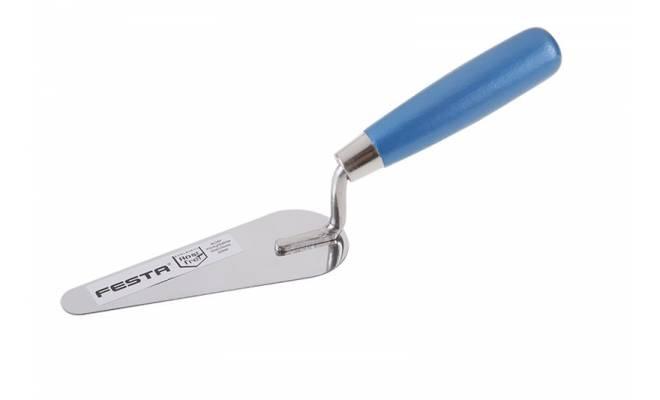 Murárska lyžica nerezová, mačací jazyk 140x50mm s drevenou rúčkou FESTA