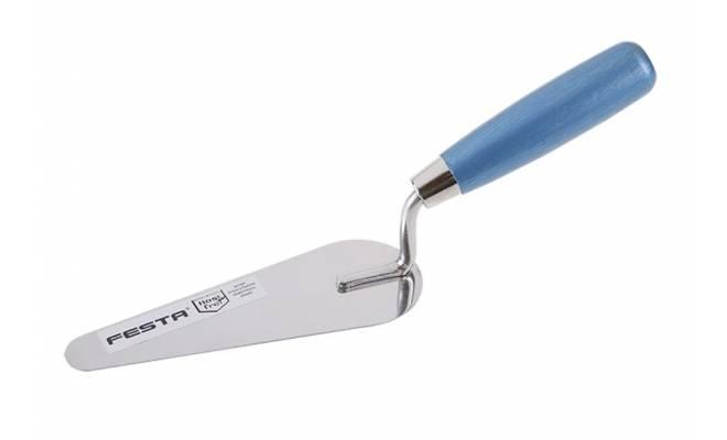 Murárska lyžica nerezová, mačací jazyk 160x58mm s drevenou rúčkou FESTA