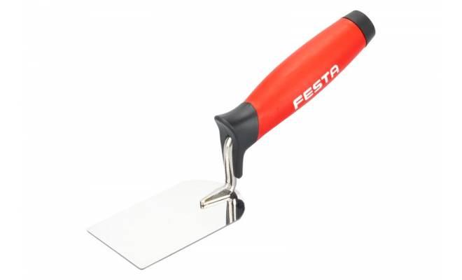 Murárska lyžica nerezová, vymazávačka 60mm s 2K gumennou rúčkou FESTA 