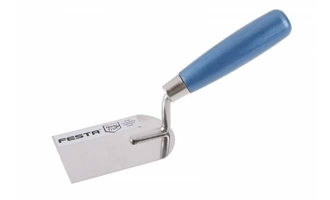 Murárska lyžica nerezová, vymazávačka 60mm s drevenou rúčkou FESTA