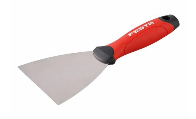Špachtľa nerez 100mm s gumenou rúčkou FESTA 