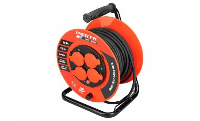 Kábel predlžovací bubon vonkajší 3x1,5mm 25m 230V 3680W IP44 FESTA INDUSTRY