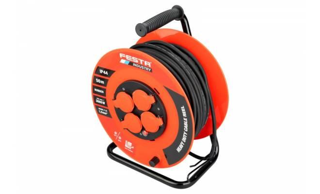 Kábel predlžovací bubon vonkajší 3x1,5mm 50m 230V 3680W IP44 FESTA INDUSTRY
