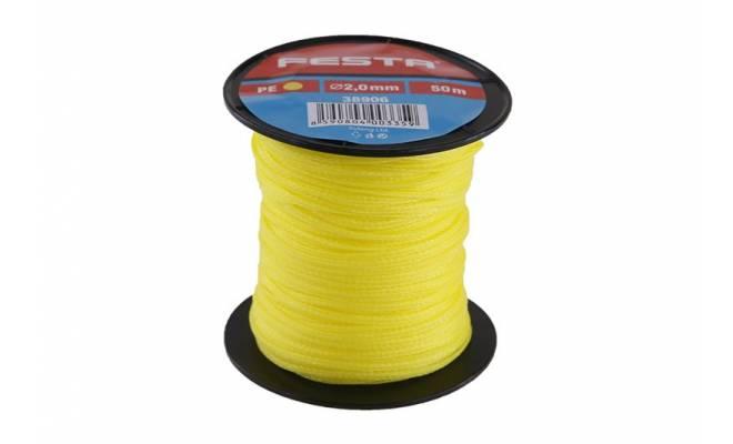 Murársky povrázok 50m,  2mm žltý FESTA 
