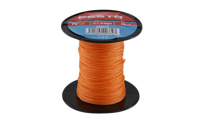 Murársky povrázok 50m,  1mm oranžový FESTA 