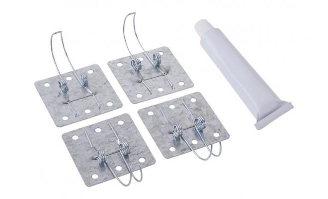 Svorky fixačné 4ks + SILIKON