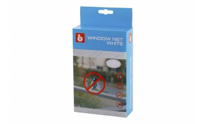 Sada okenná sieť 150x90cm biela suchý zips 4.8m